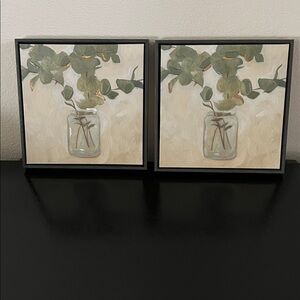 Set of Hand Embellished Canvas Paintings